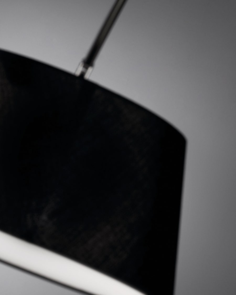 May steel floor lamp with black marble base UK adapter