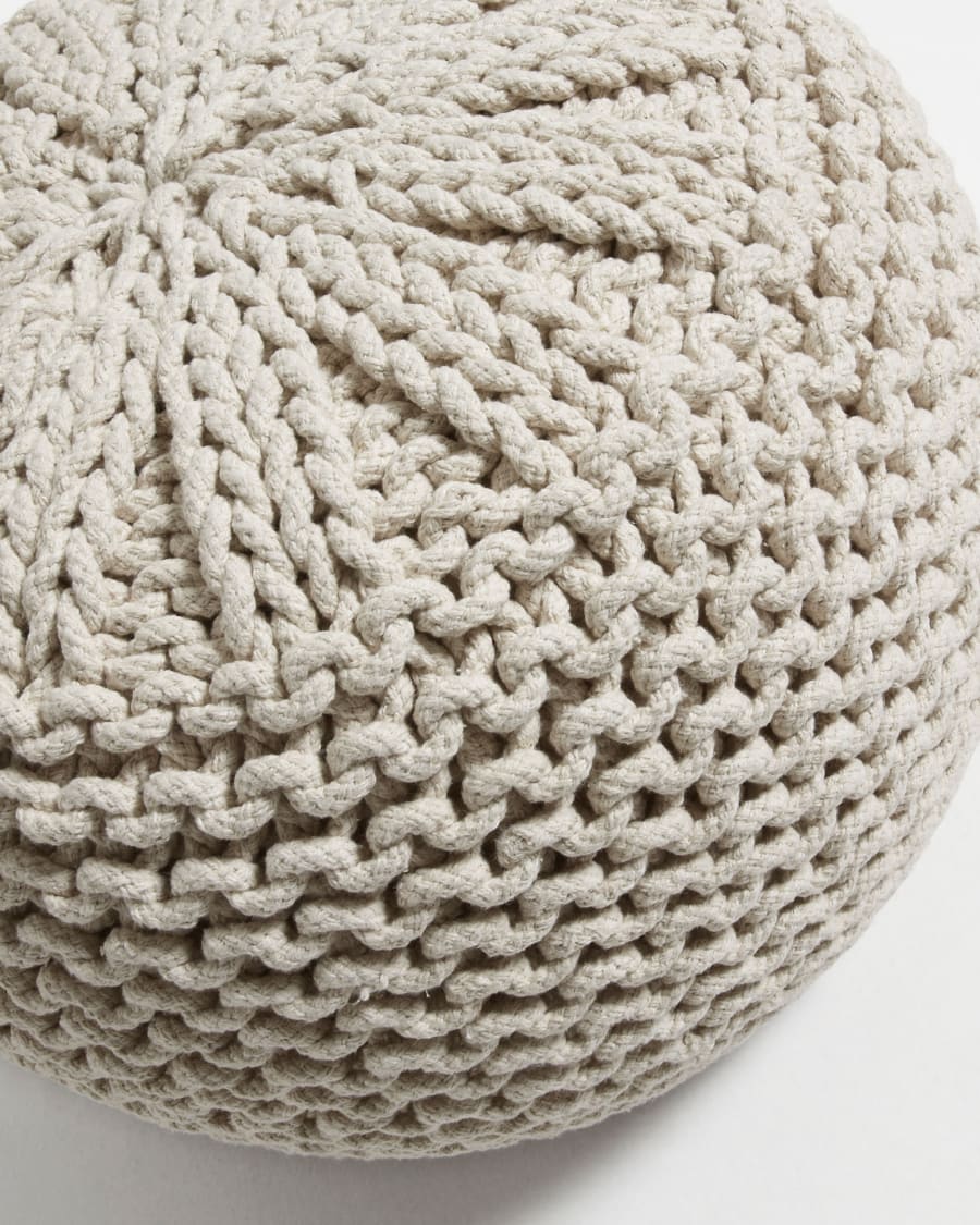 White Shott pouf Ø 50 cm