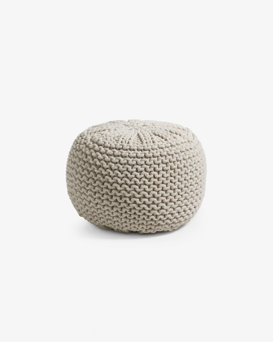 White Shott pouf Ø 50 cm