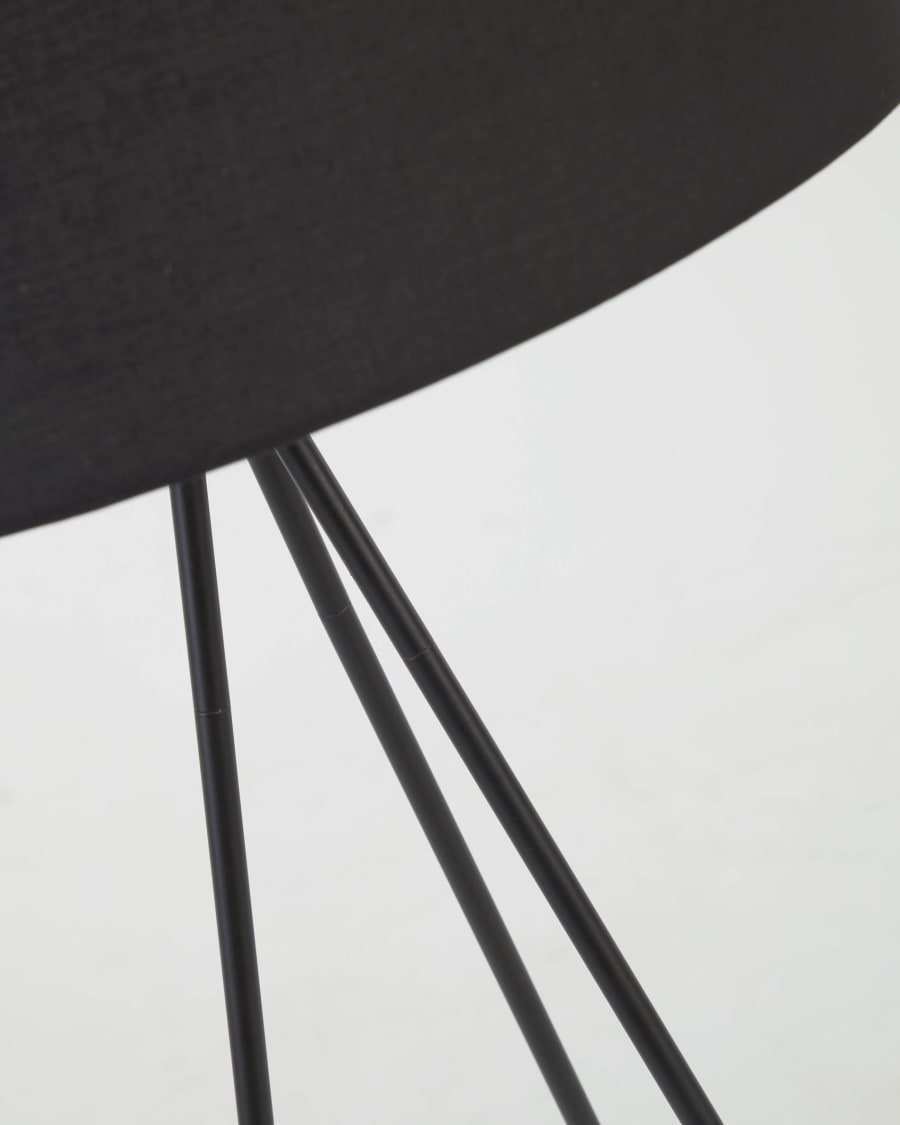 Ikia floor lamp in steel with black finish1