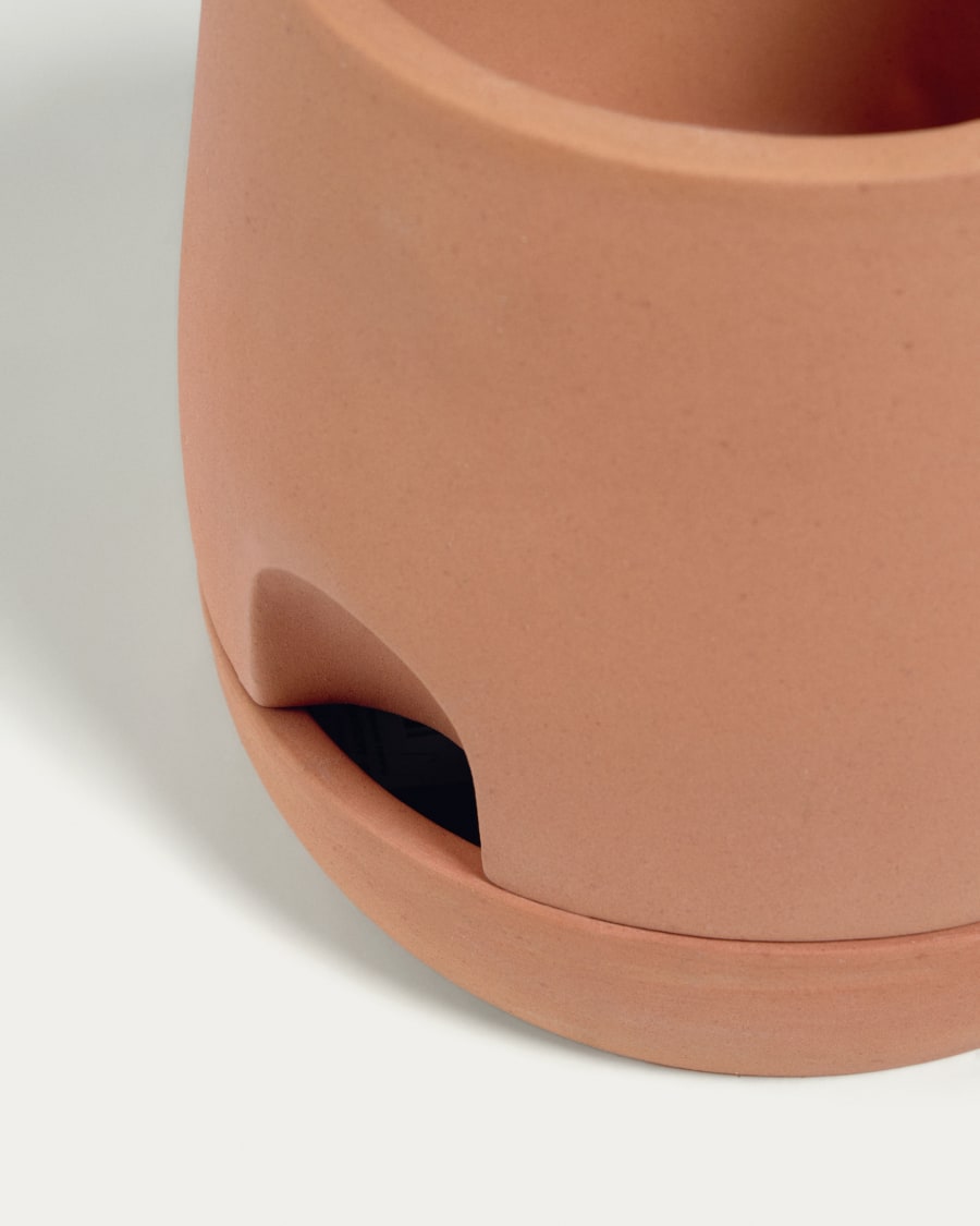 Luigina small terracotta plant pot with self-watering system, Ø 27 cm