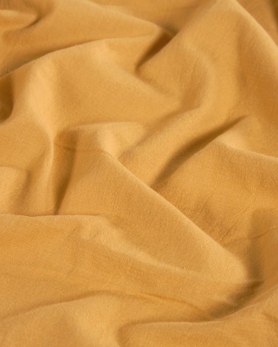 Ibelis mustard yellow bedding set 180 x 200 cm organic cotton (GOTS)