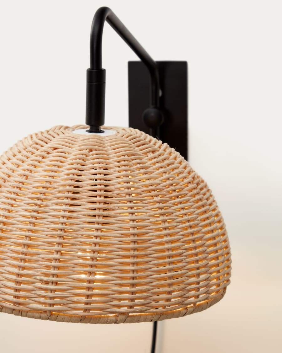 Wall lights rattan hotsell