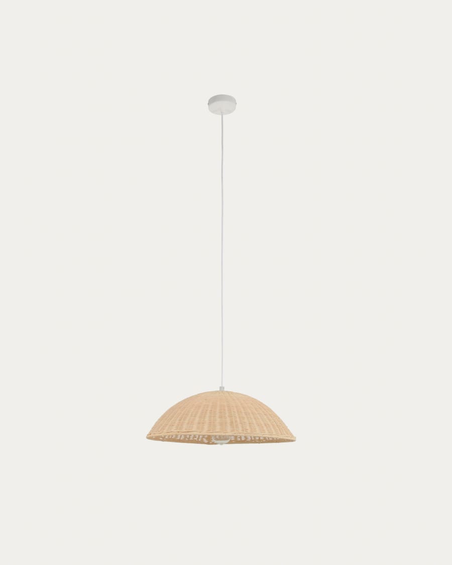 Deyarina rattan ceiling light with natural finish