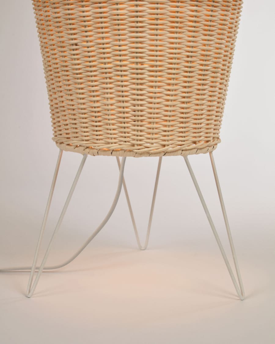 Kamaria large rattan table lamp with natural finish
