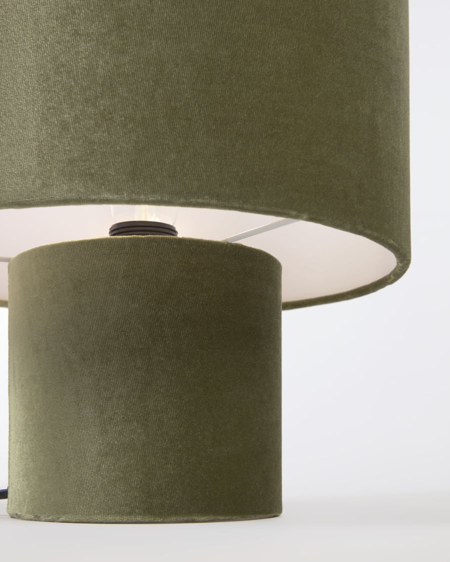Eastend table lamp in green velvet1