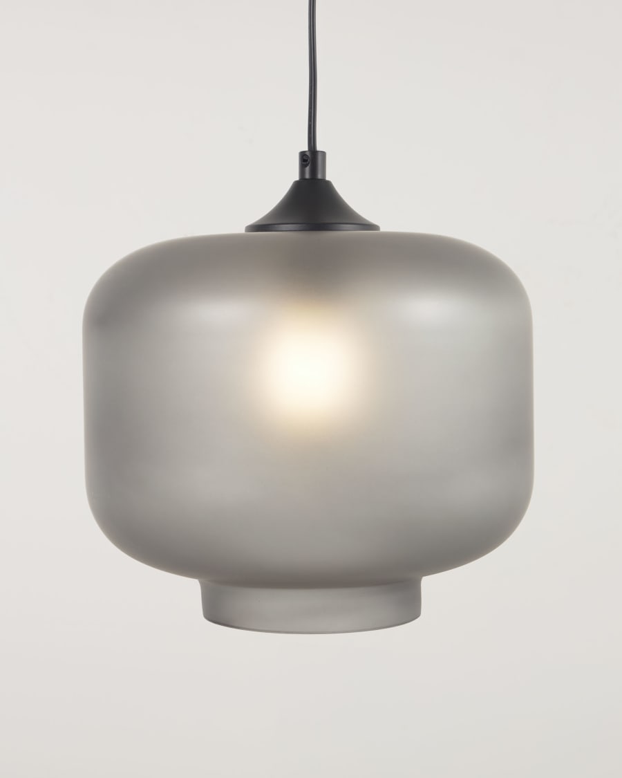 Cristabel ceiling light in grey glass