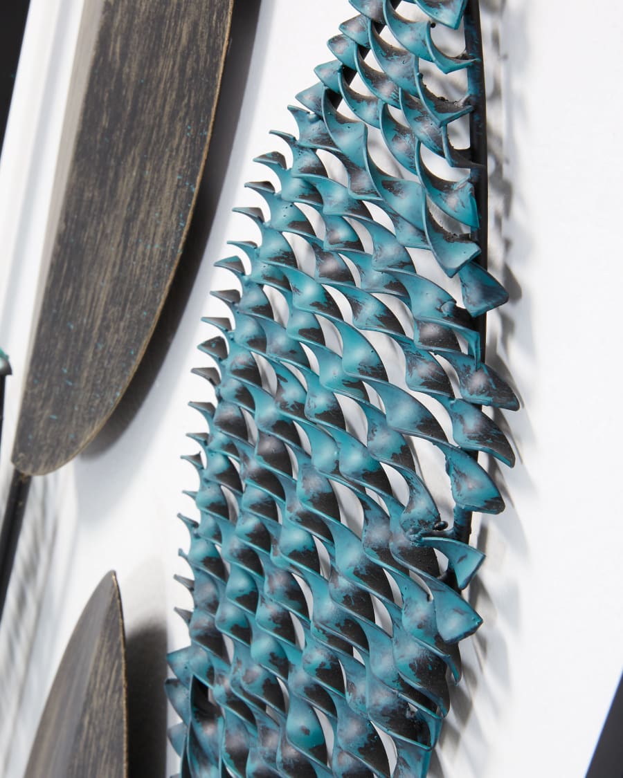 Wand Objekt Blätter 54 x 104 cm