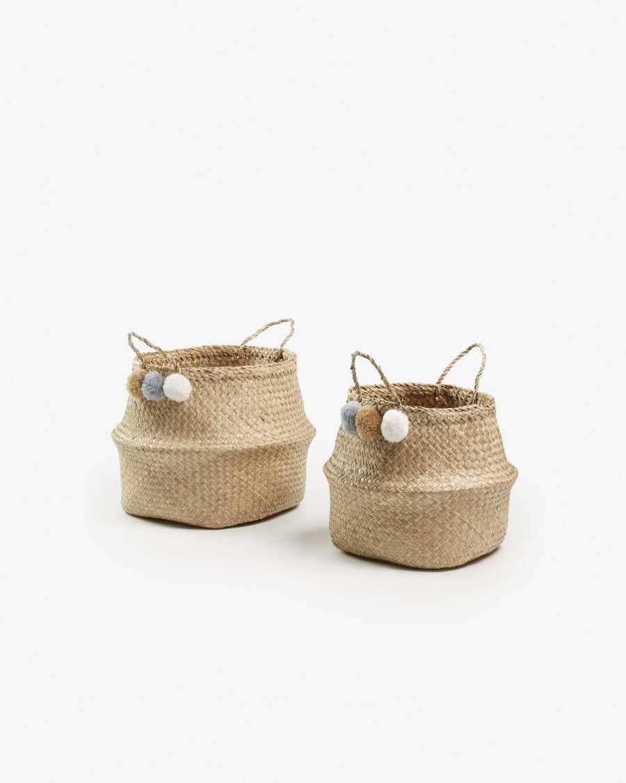 Thai set 2 baskets natural