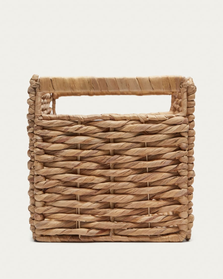 Words basket made from natural fibres with a natural finish