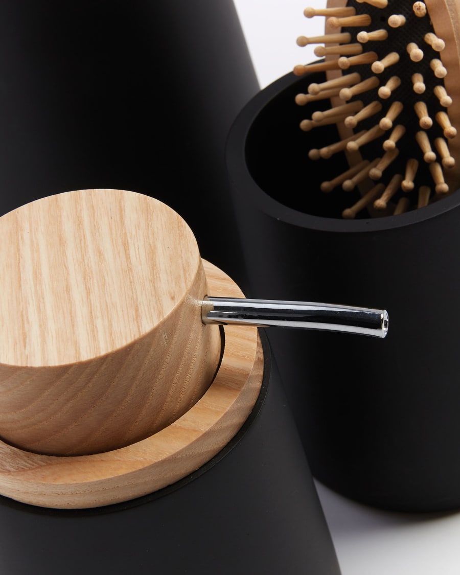 Jenning black and beech wood toilet brush