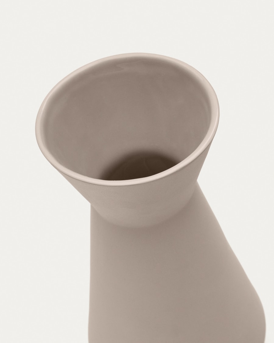Monells ceramic vase in beige, 38 cm