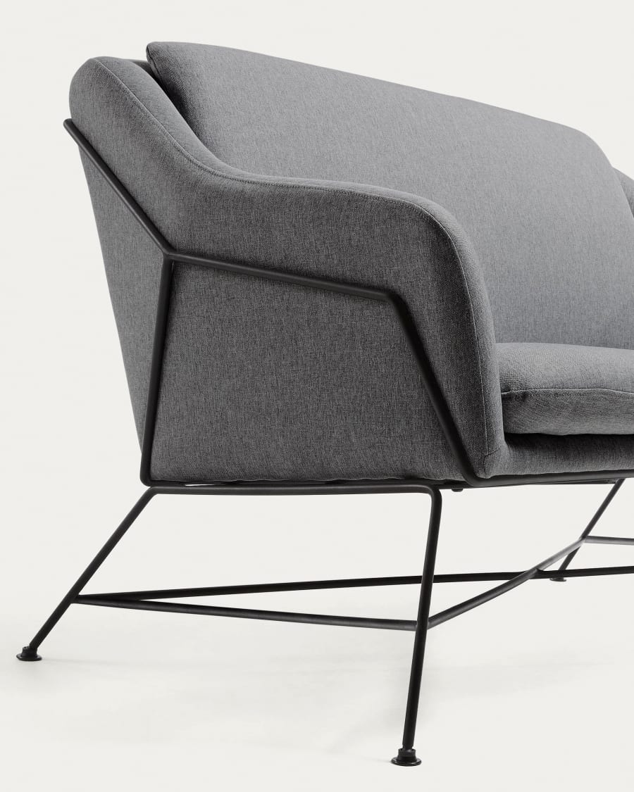 Brida 2-Sitzer-Sofa dunkelgrau 128 cm