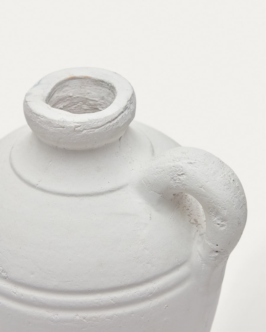 Palafrugell terracotta vase in white, 24 cm