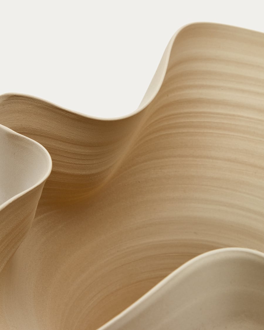 Macaire beige ceramic vase Ø 26 cm
