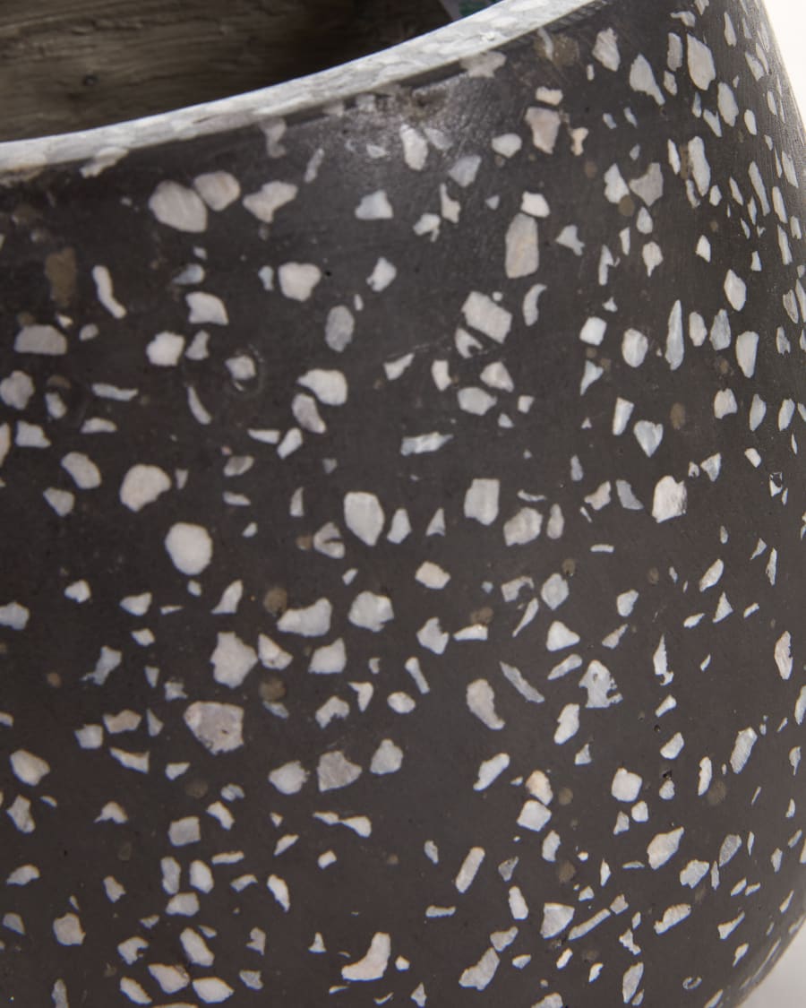 Braydon terrazzo pot black Ø 15 cm