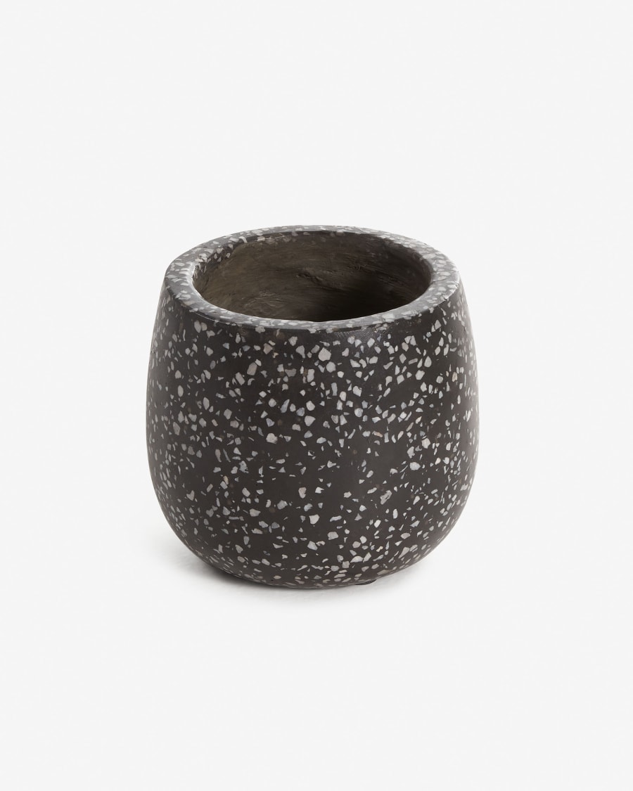 Braydon terrazzo pot black Ø 15 cm