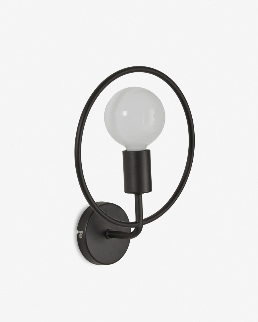 Rohme wall lamp in black