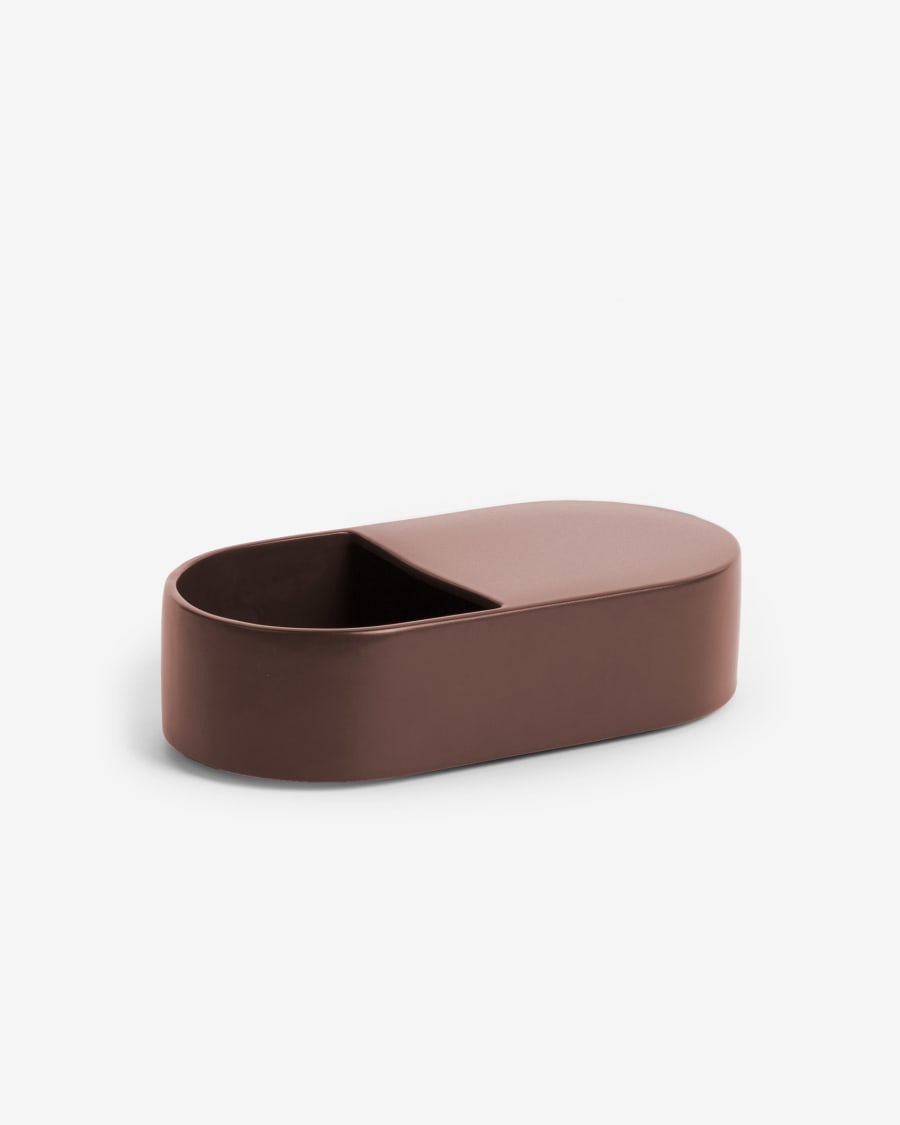 Aldina plant pot stand in brown, Ø 19 cm