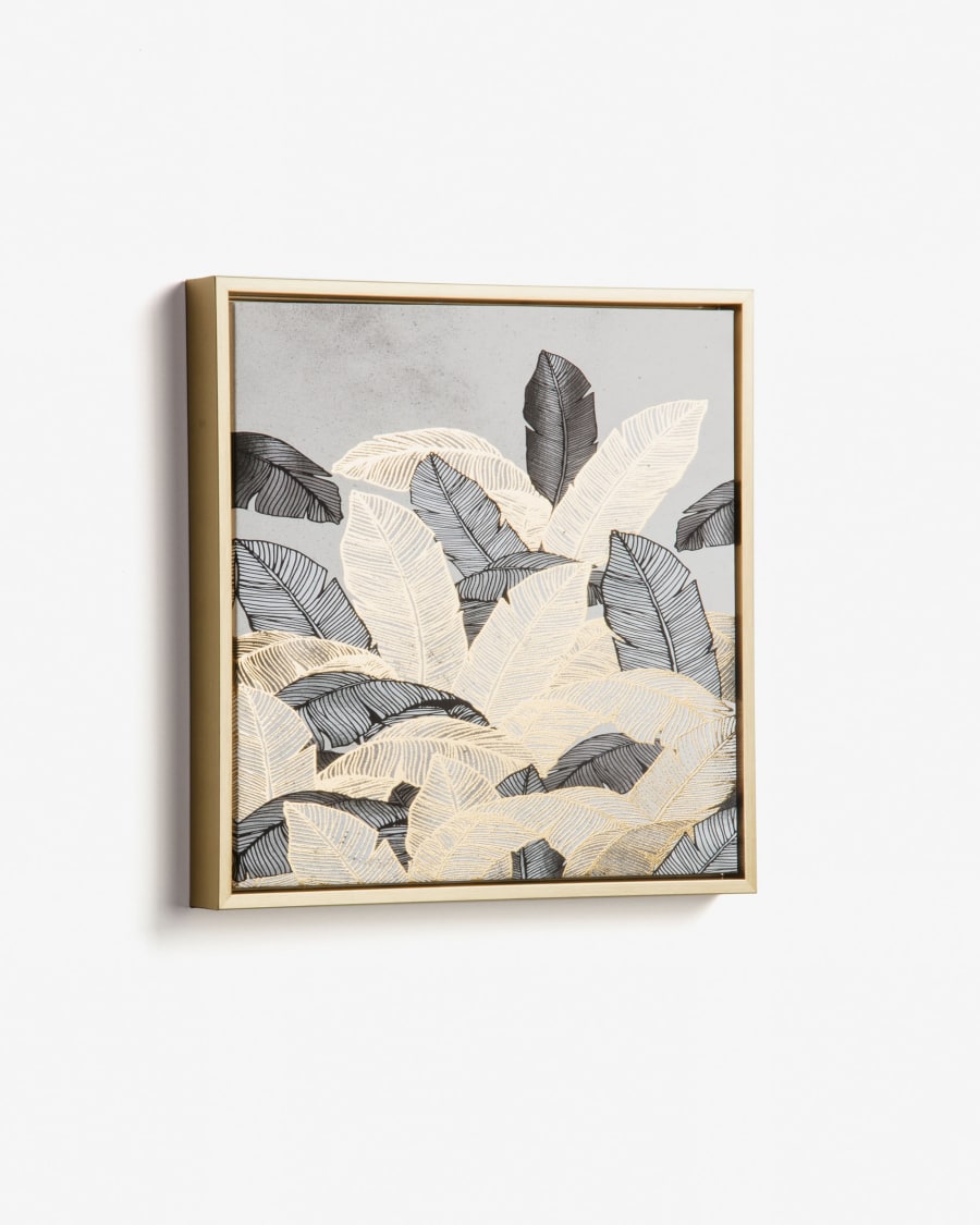 Imogen gold and grey picture 40 x 40 cm