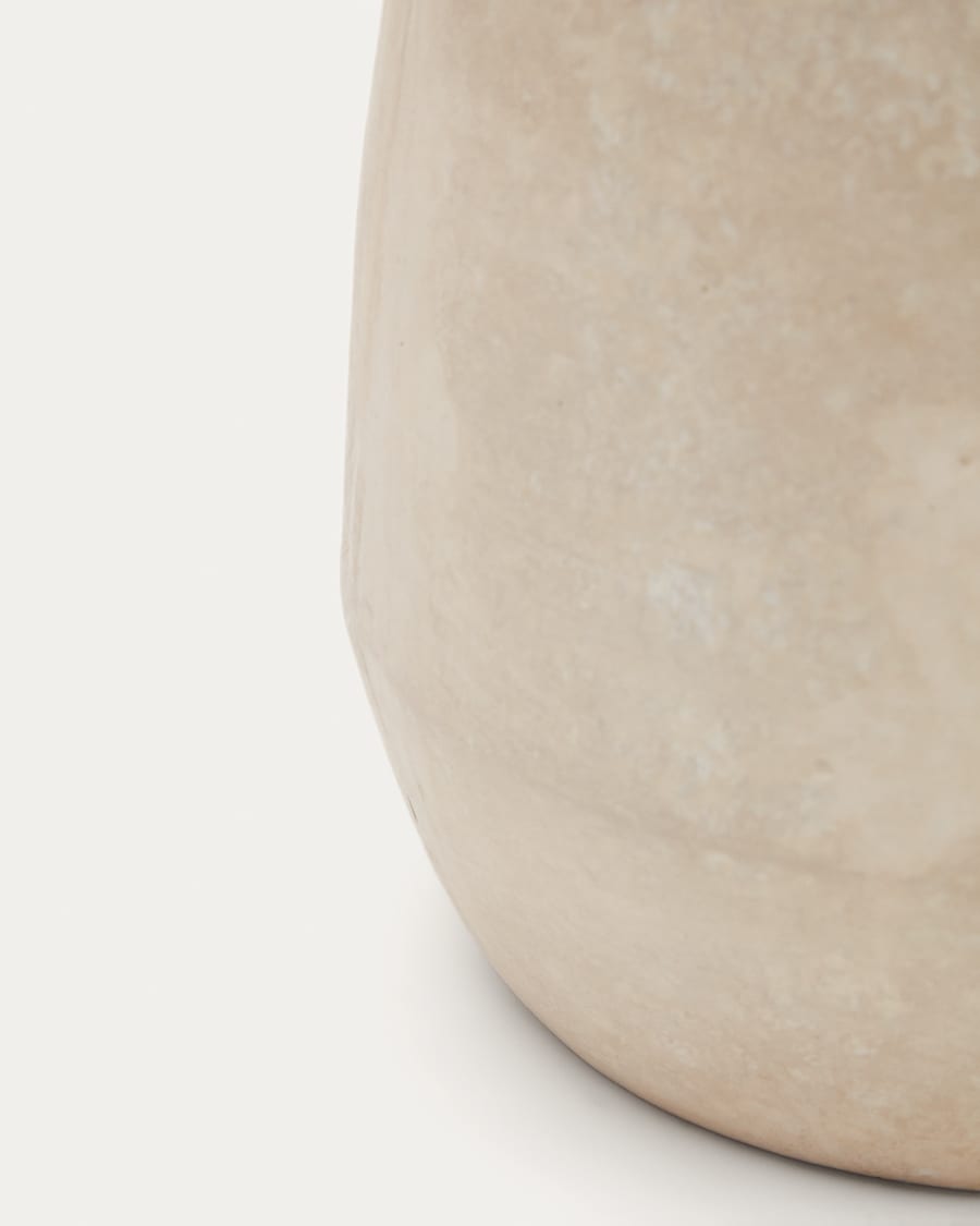 Murat beige Papier-mâché vase 32 cm