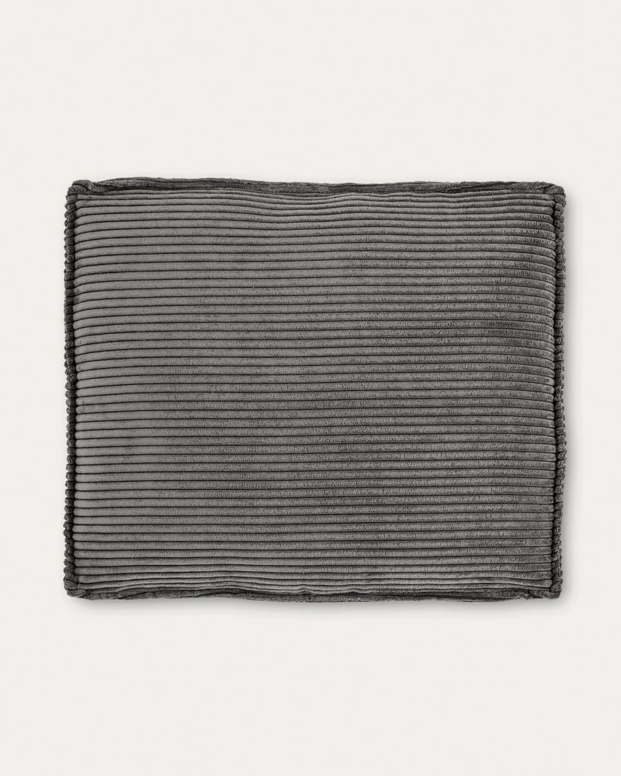 Blok cushion in grey wide seam corduroy, 50 x 60 cm