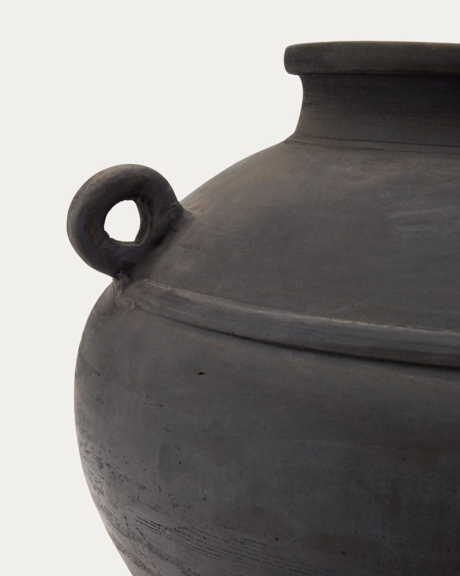 Mesut black terracotta vase 38,5 cm