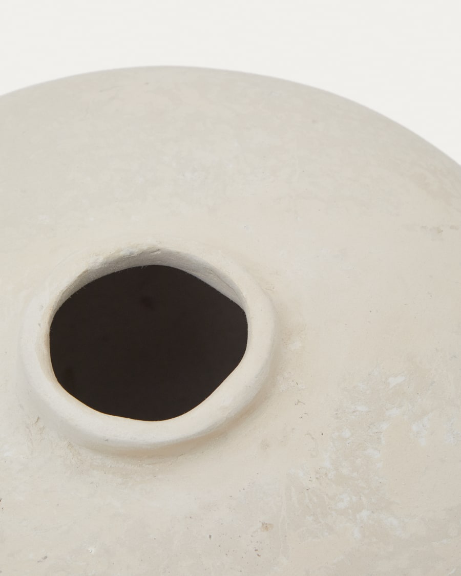 Serina papier mâché vase in white 36.5 cm