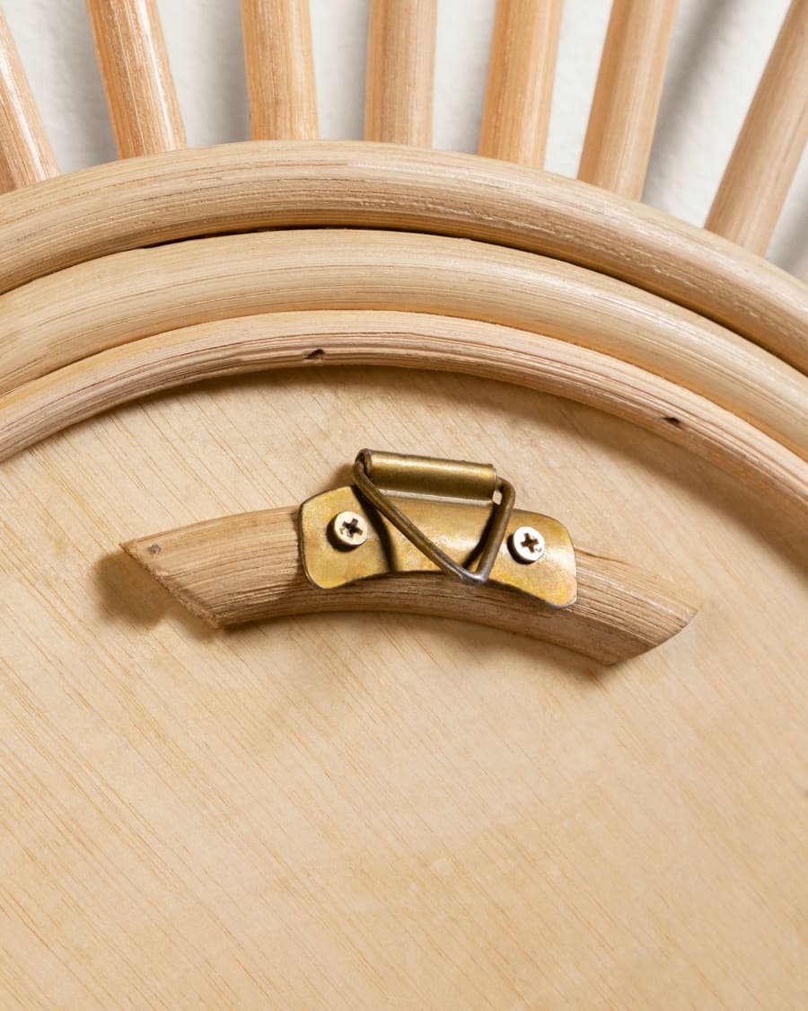 Marelli natural rattan mirror, Ø 60 cm
