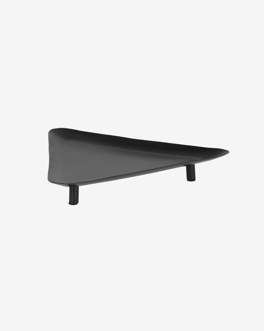 Saffi elongated metal tray black