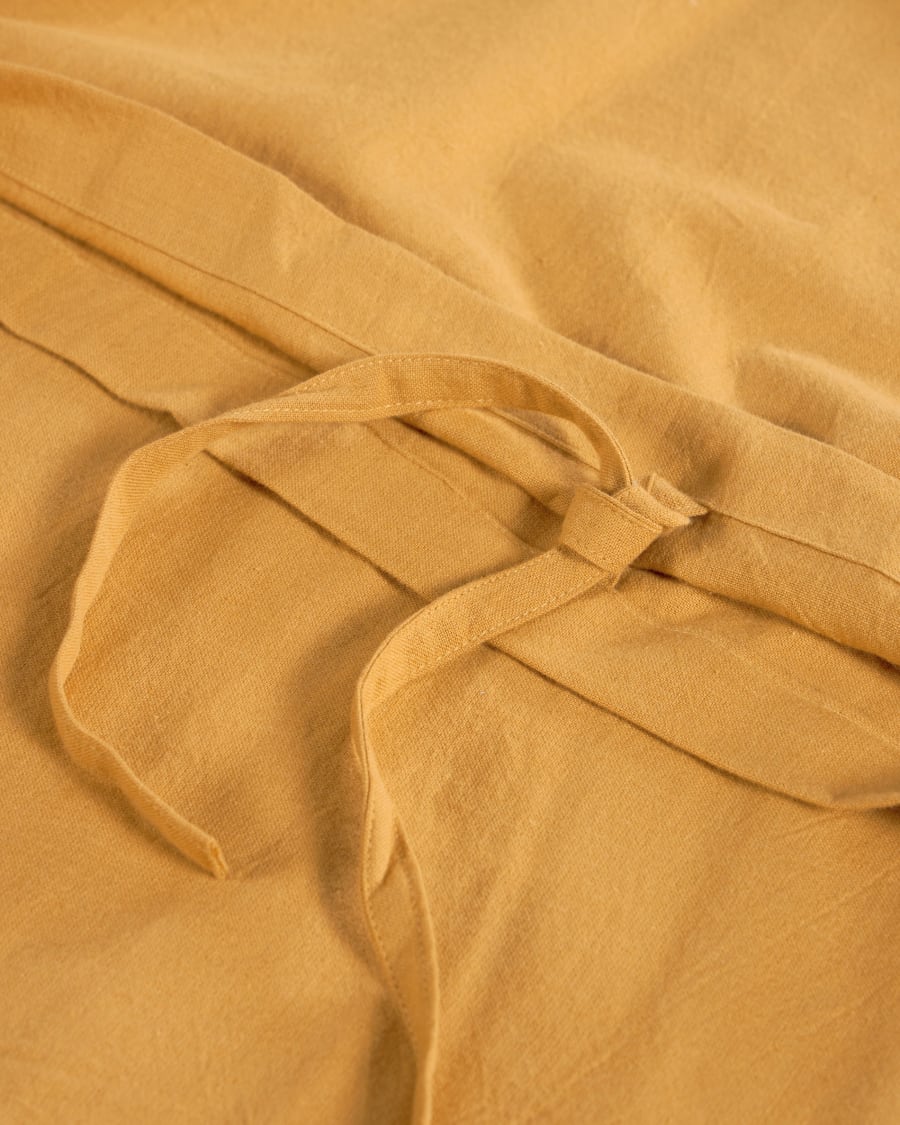 Ibelis mustard yellow bedding set 150 x 190 cm organic cotton (GOTS)
