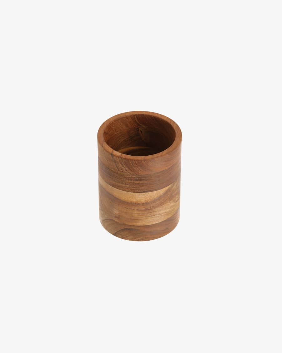 Yanila solid acacia wood kitchen utensil holder