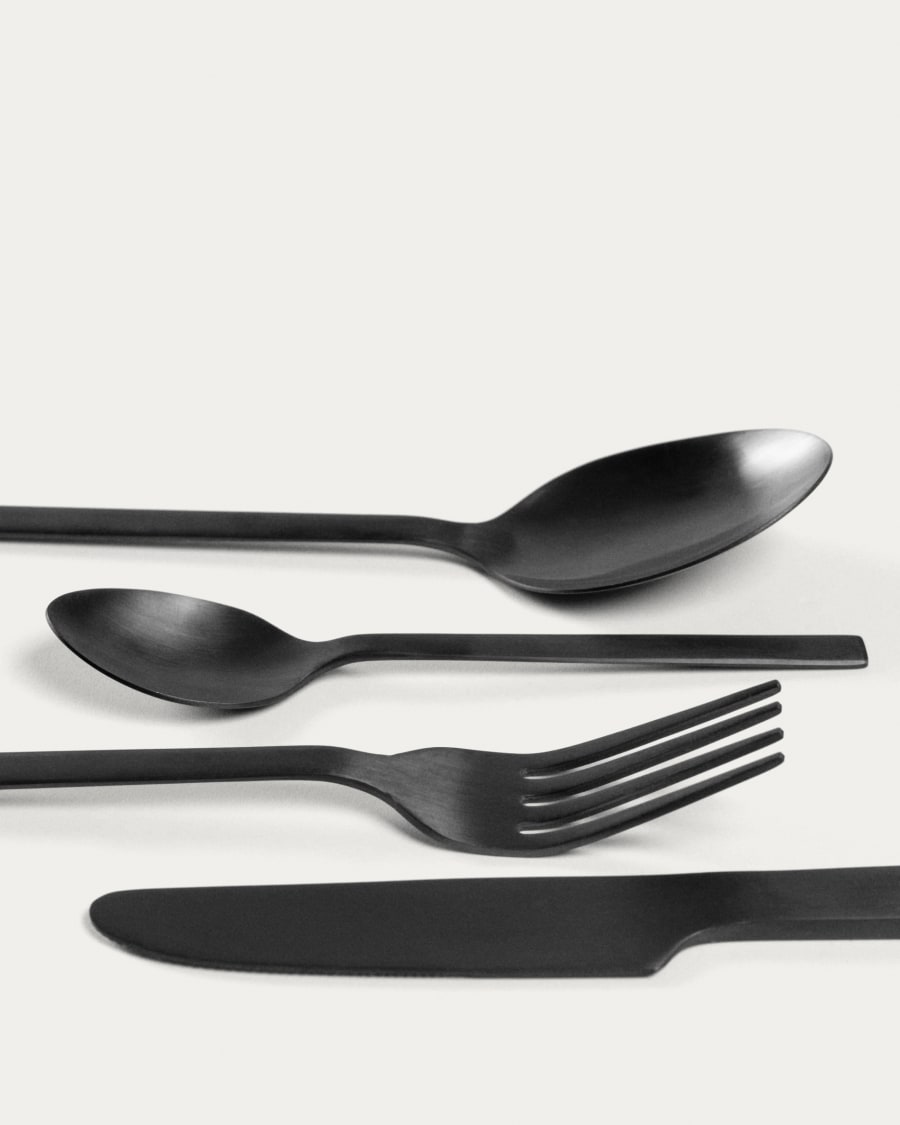 Fer 16-piece cutlery set black