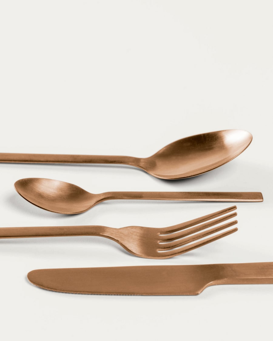 Kelda 16-piece cutlery set rose gold