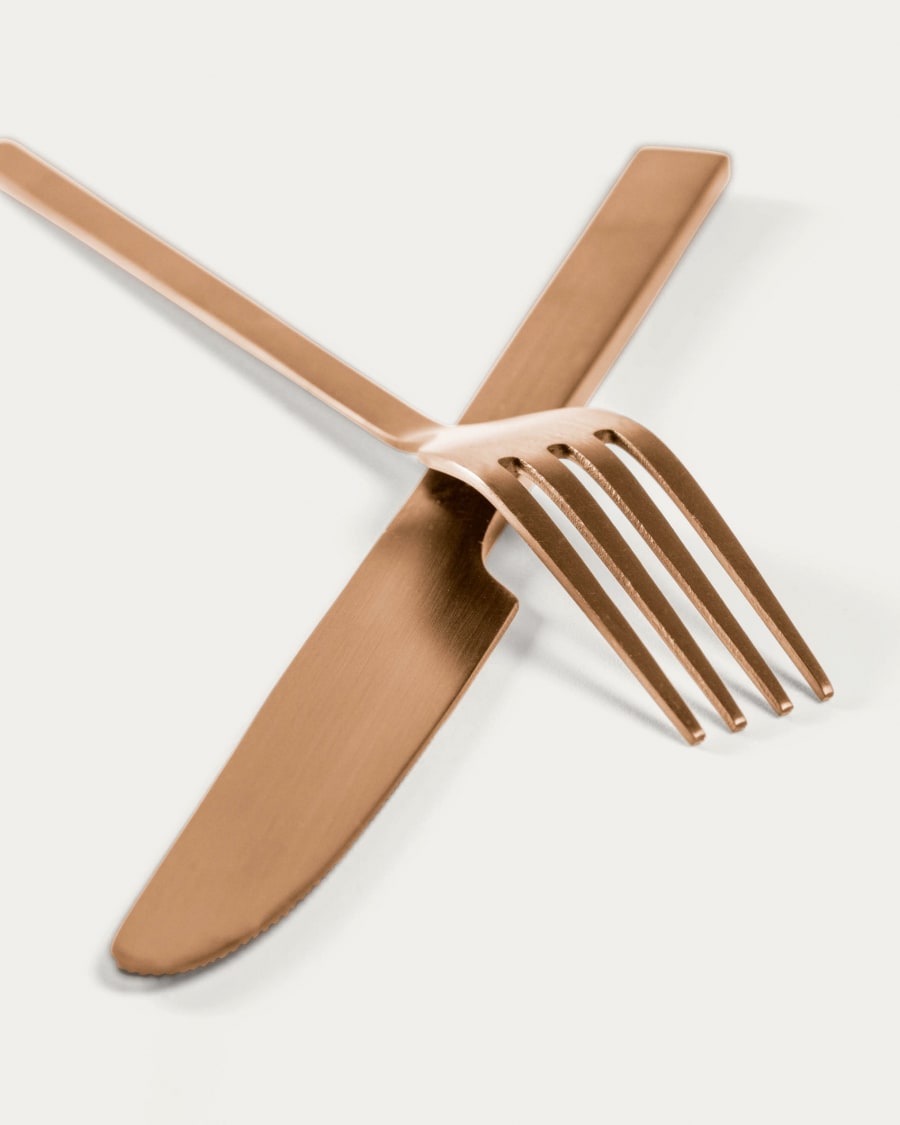 Kelda 16-piece cutlery set rose gold