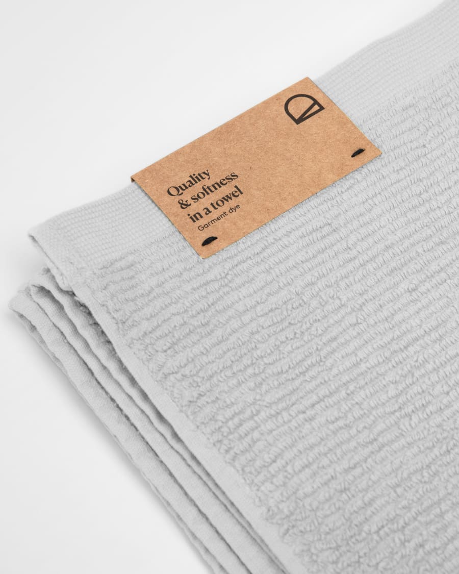 Miekki small bath towel light grey