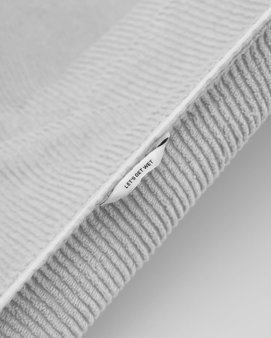 Miekki large bath towel light grey