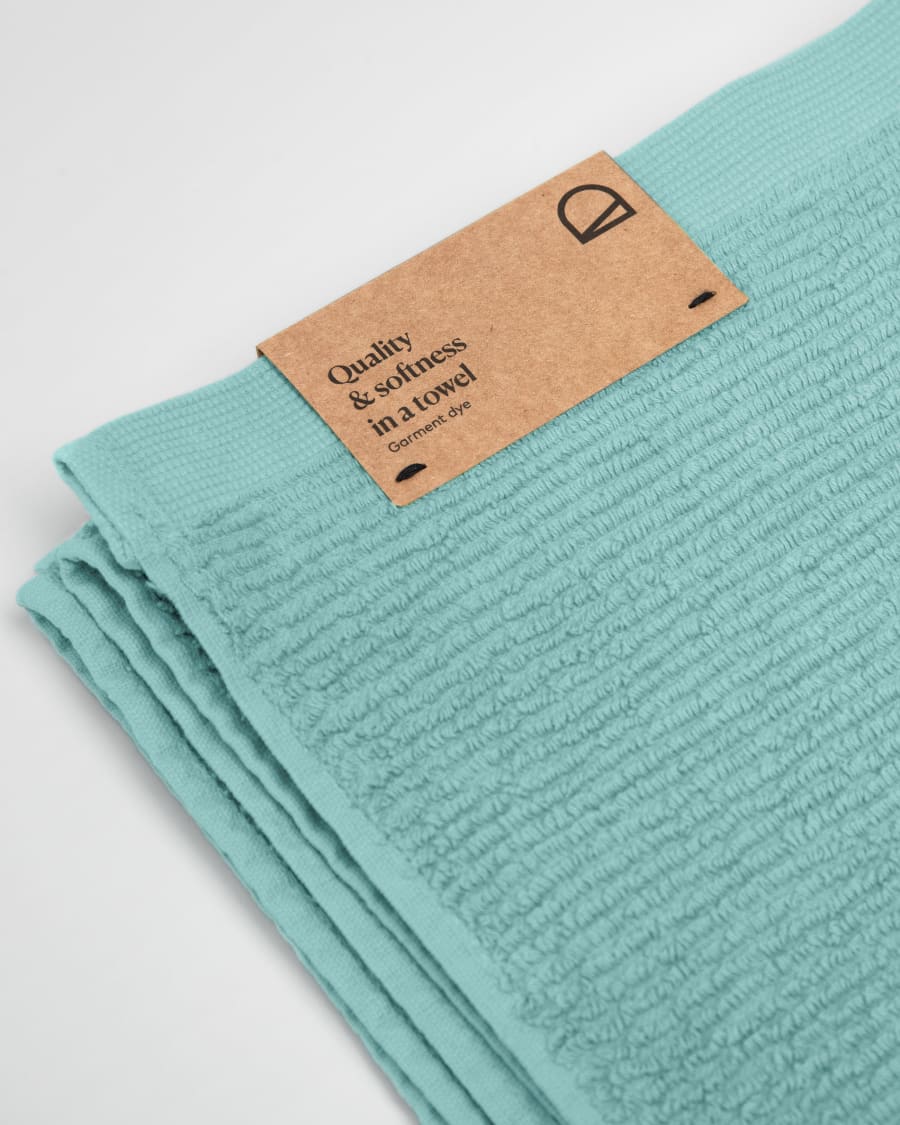 Miekki small bath towel light turquoise