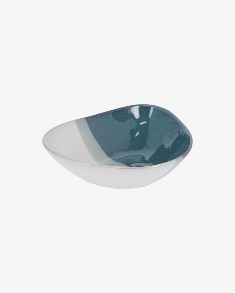 White and blue Nelba irregular bowl