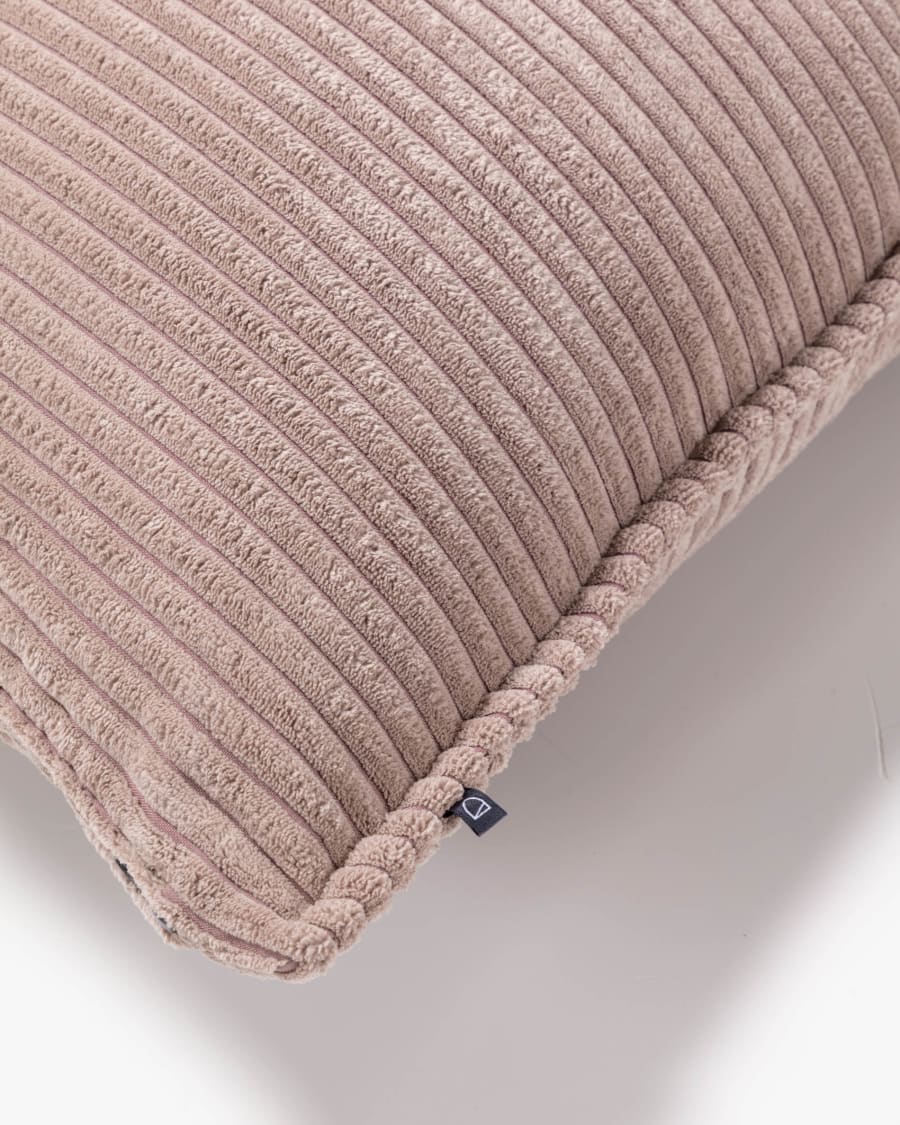 Wilma cushion cover in pink wide seam corduroy, 45 x 45 cm