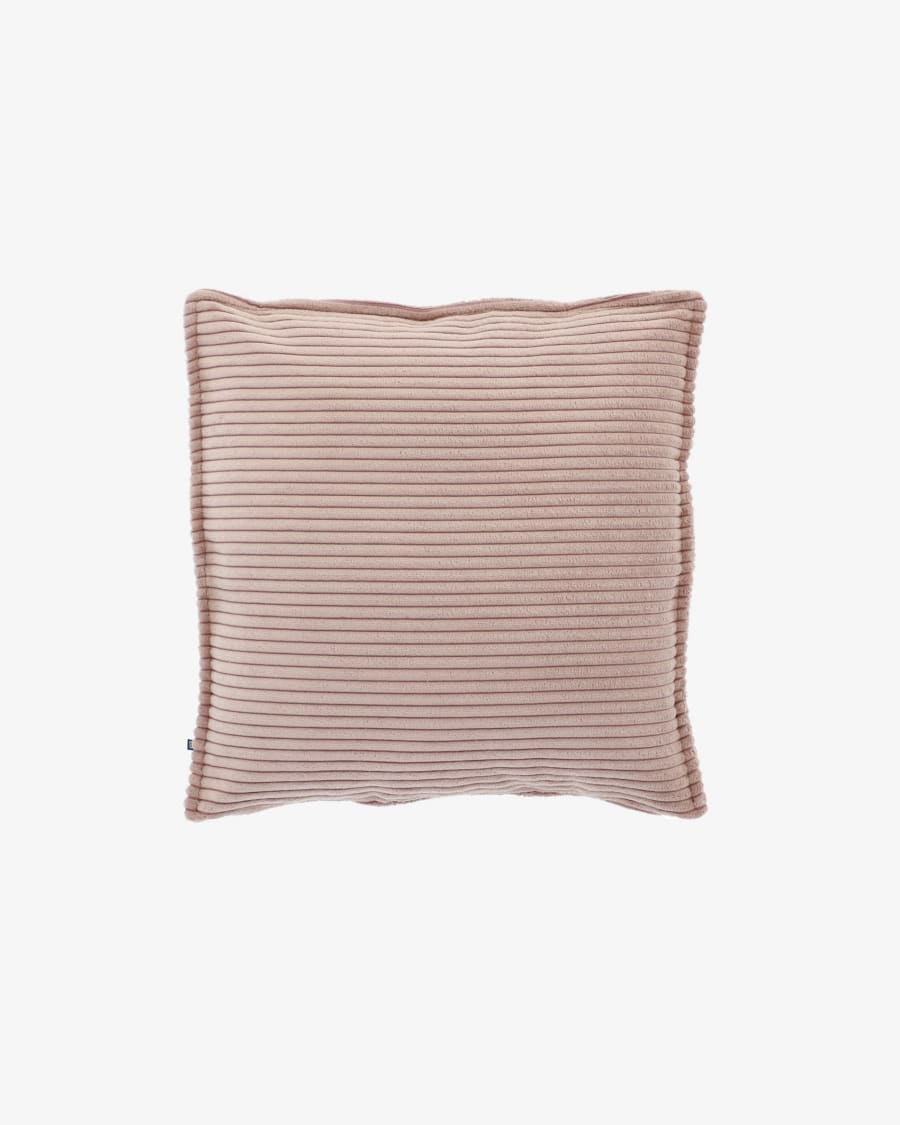 Wilma cushion cover in pink wide seam corduroy, 45 x 45 cm