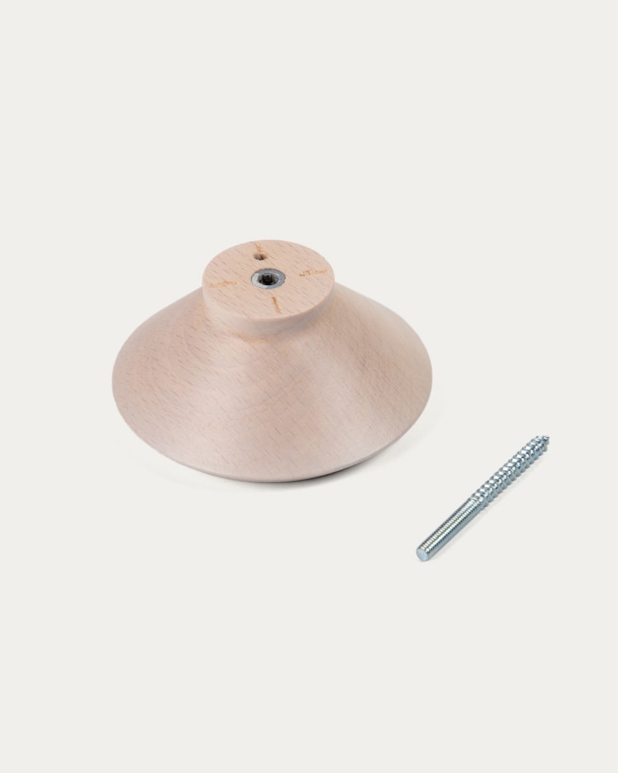 Set of 3 Nadua hangers in solid wood with a natural, blue and white beech finish