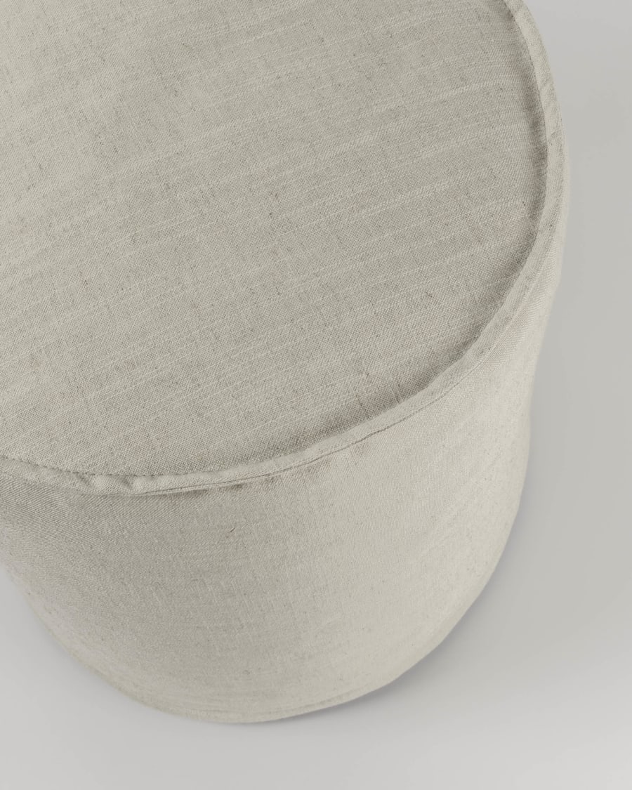 White Maelina Puf Ø 42 cm