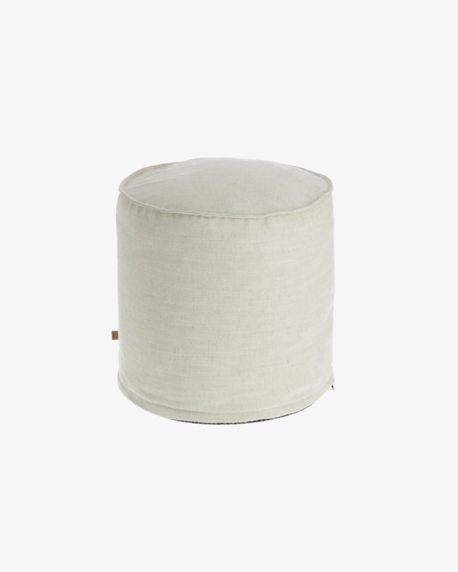 White Maelina Puf Ø 42 cm