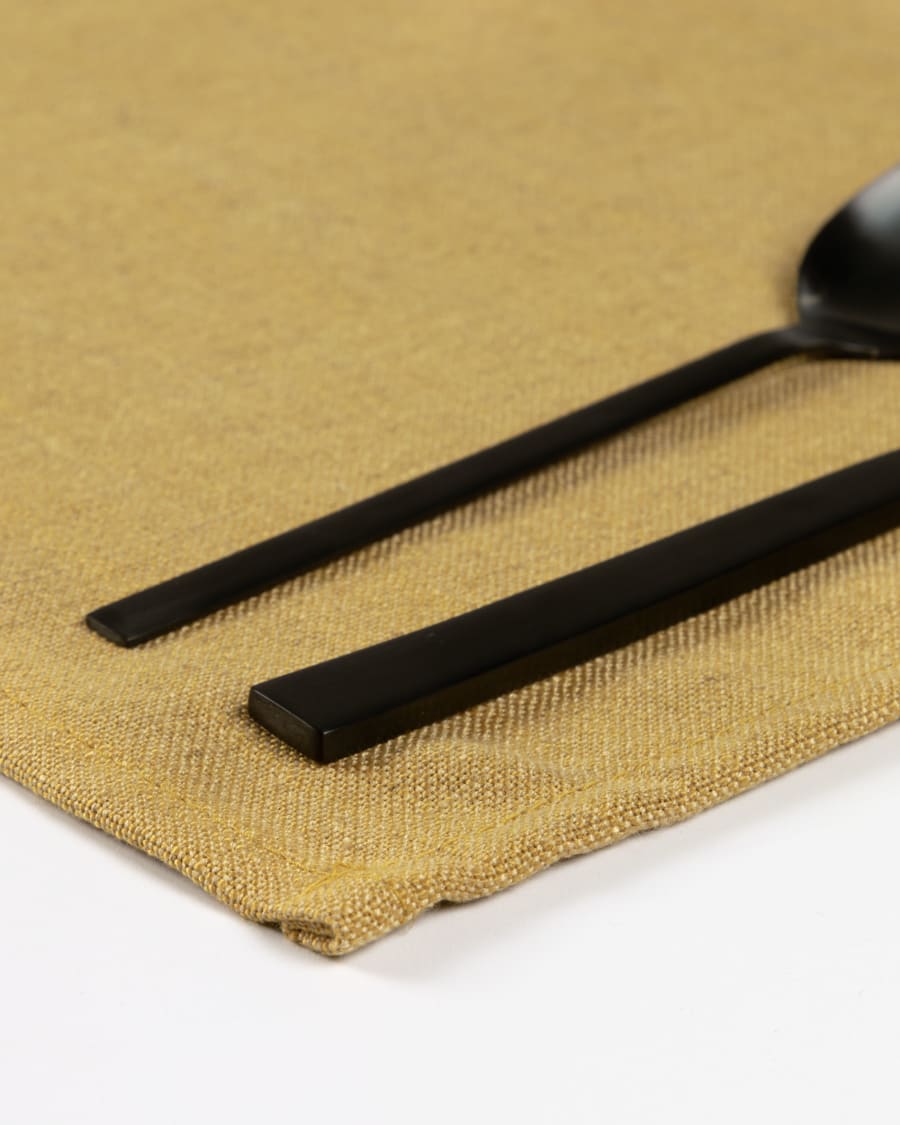 Mustard-yellow Samay 4-individual place mat set