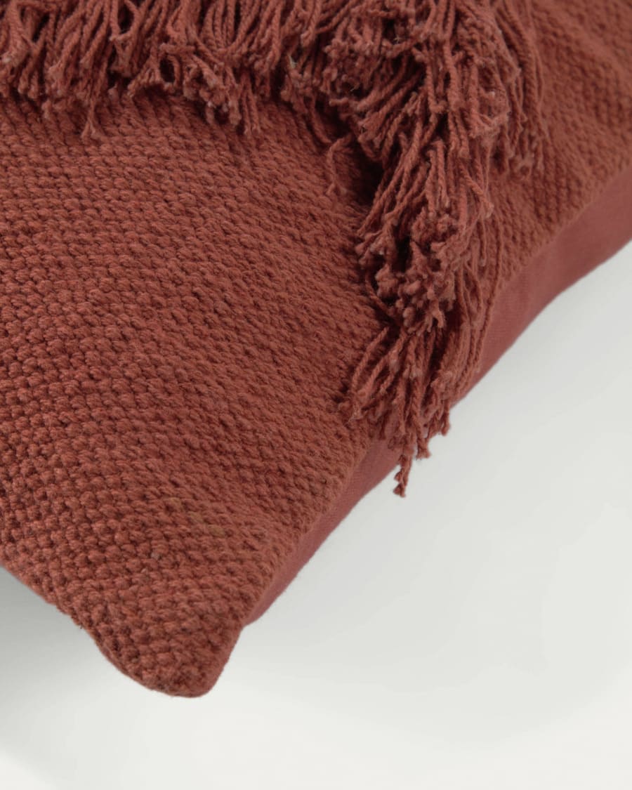 Paulin 100% cotton cushion cover maroon 45 x 45 cm