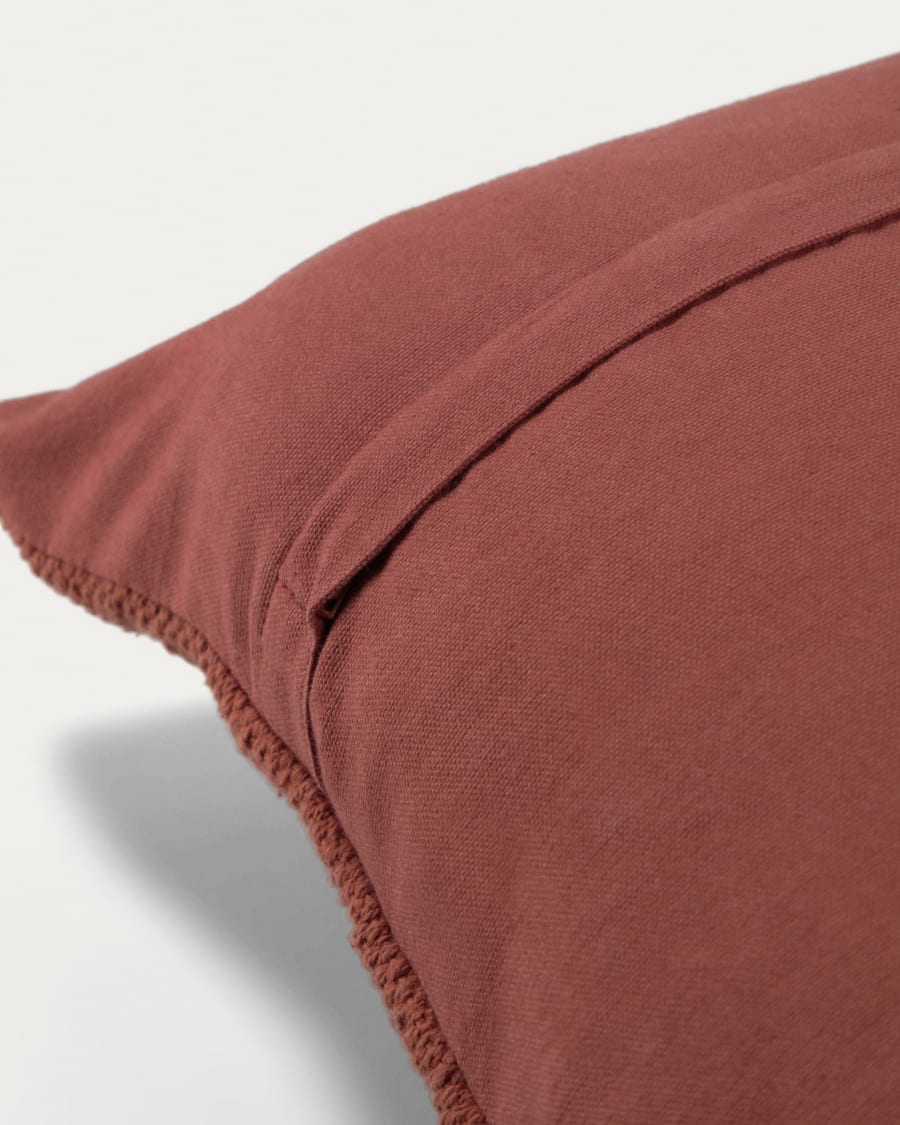 Paulin 100% cotton cushion cover maroon 45 x 45 cm
