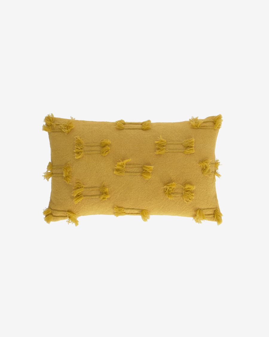 Caitlin 100% cotton cushion cover in mustard 30 x 50 cm
