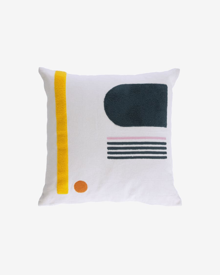 Natala 100% cotton semicircle and rectangle cushion cover blue 45 x 45 cm
