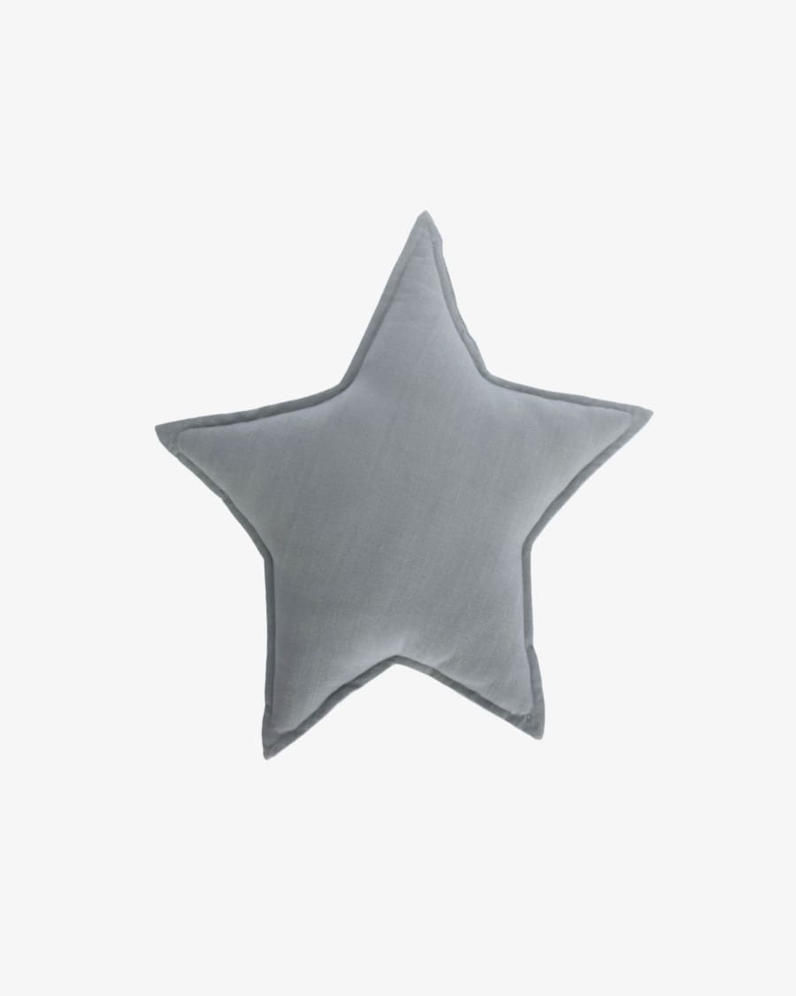 Noor blue star 100% cotton cushion 44 x 30 cm